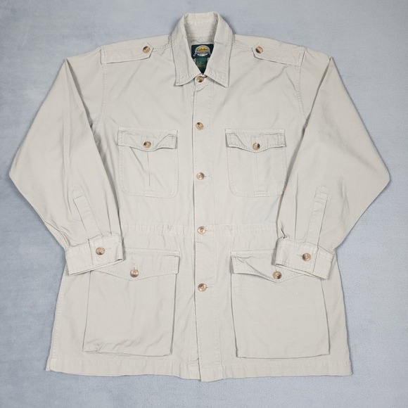 Cabela's Other - Vintage Cabelas Safari Field Jacket Mens XL Beige Cotton Utility Hunting Coat